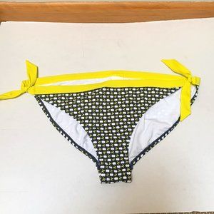 Boden apple print contrast tie bikini bottom size 12 - NWOT
